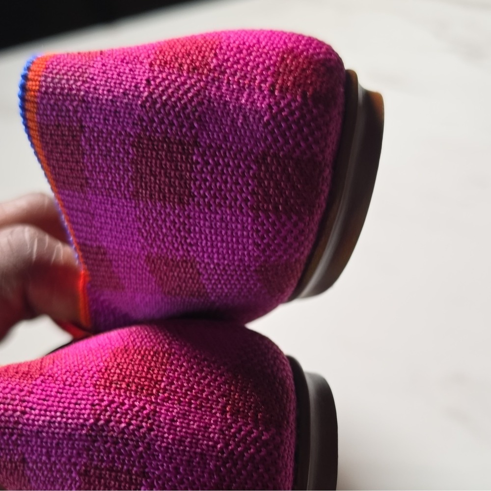 Rothy's Pink and Orange Pointed Knit Flats - Picture 3 of 4